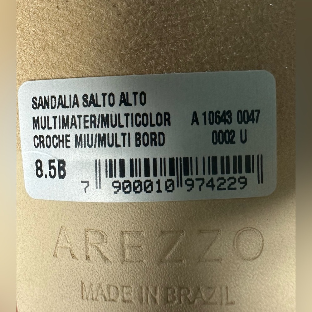 NEW Arezzo Mya Mid Block Sandal - Multicolor - Women’s Size 8.5 - Picture 14 of 14